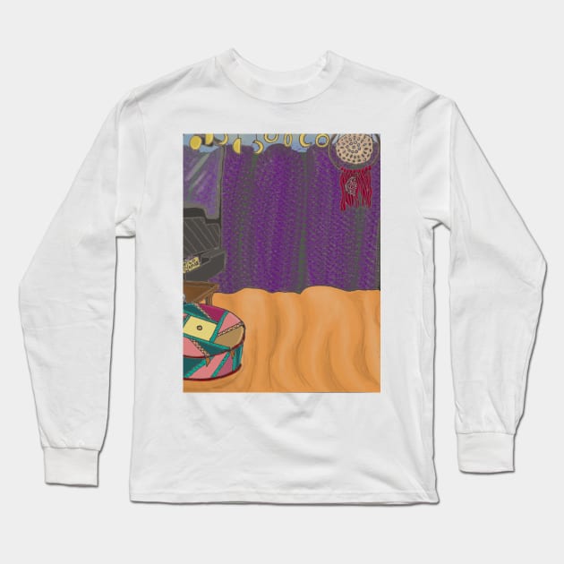 Camper Van Life - purple view Long Sleeve T-Shirt by Ethereal Designs